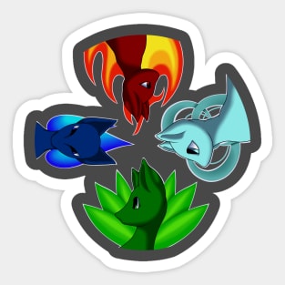 4 Cat Elements Sticker